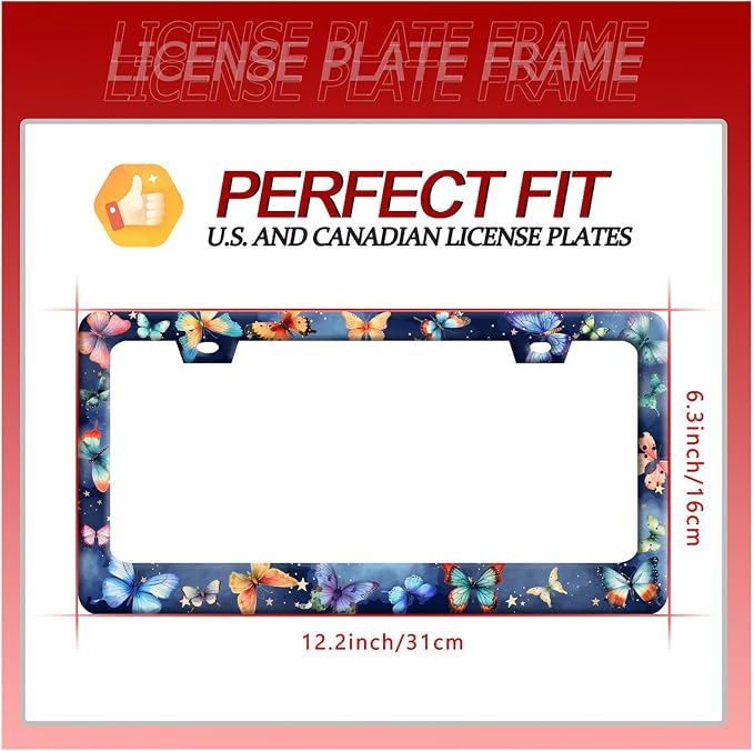 Colorful Butterfly License Plate Frame Fantasy Butterflies License Plate Frames - Image 7