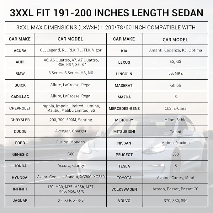 Waterproof Car Cover for Automobiles, All Weather Full Exterior Covers Fit for - Image 6