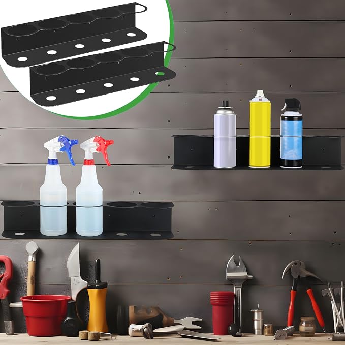Therwen 2 Pcs 5 Holes All Purpose Steel Spray Bottle Holder Heavy Duty Spray - Image 5
