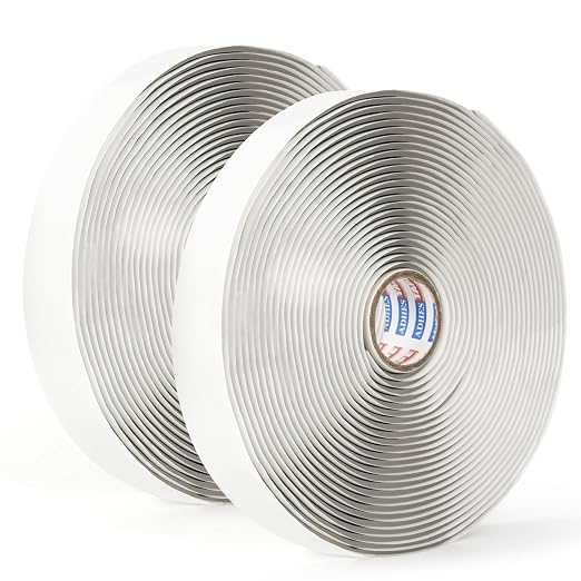 ADHES Premium Butyl Sealant Tape 1" x 30 'x 1/8", 2 Rolls Gray Butyl Rubber by ADHESTAPEPERSUITOFPERFECTION
