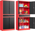 Metal Storage Cabinet with Drawer and Lock, Garage Storage Cabinet with Locking by SISESOL