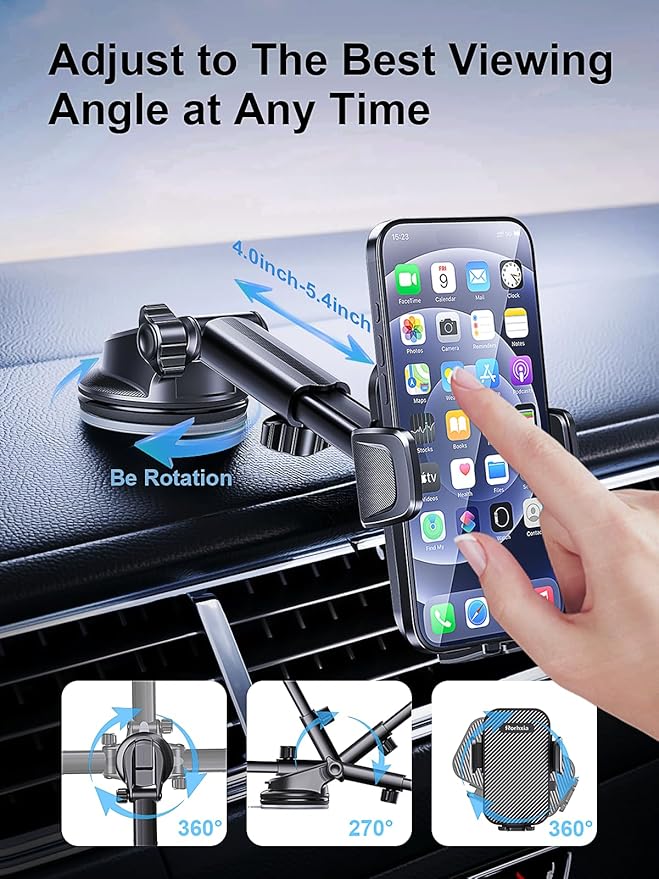 Vent Dashboard Windshield Cell Phone Mount Car Fit - Image 4
