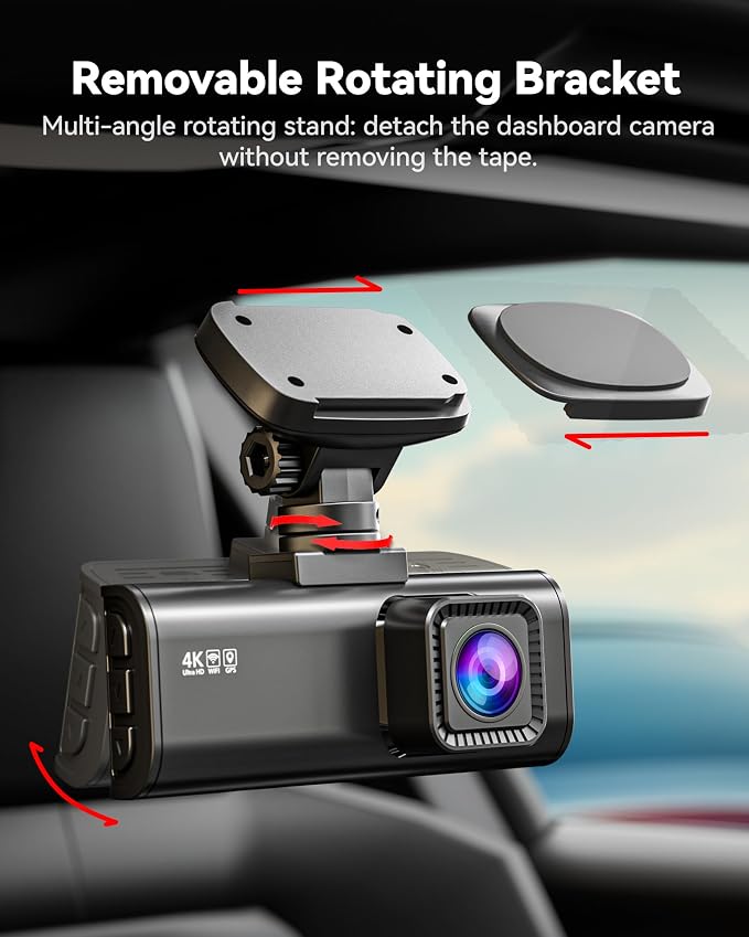 REDTIGER 4K Dash Cam Front and Rear, STARVIS 2 Sensor, 64GB Card Included - Image 7