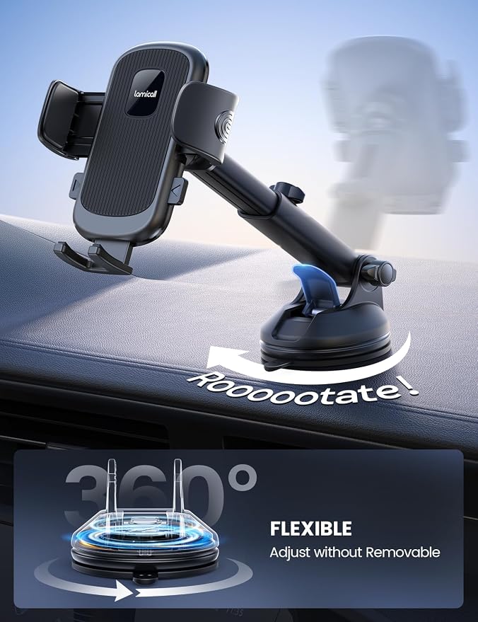 Lamicall Car Phone Holder Mount 360° Rotation Phone Holders - Image 4
