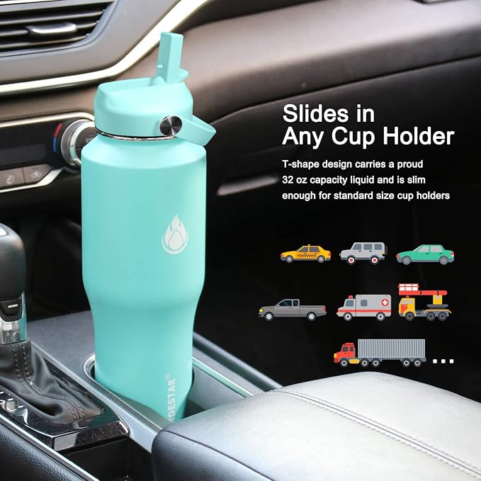 SENDESTAR 32oz Water Bottle Wide Mouth Stainless Steel Vacuum Insulated Double - Image 3
