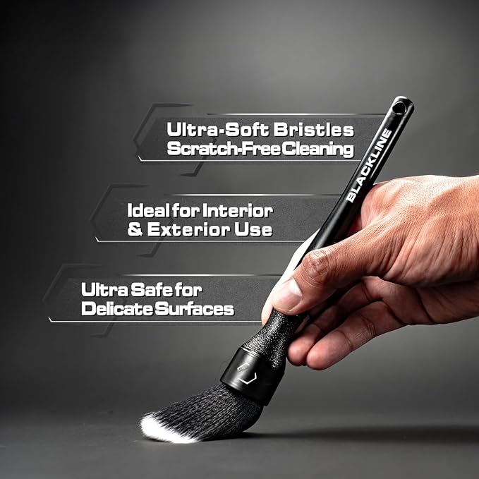 Blackline Car Detail Brushes- Luxury Car Detailing Brush Set - Image 6