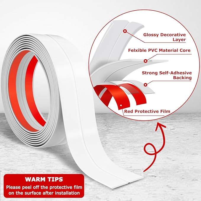 Flexible Wall Corner Protector Moulding Trim Peel and Stick Wall Corner Guards - Image 3