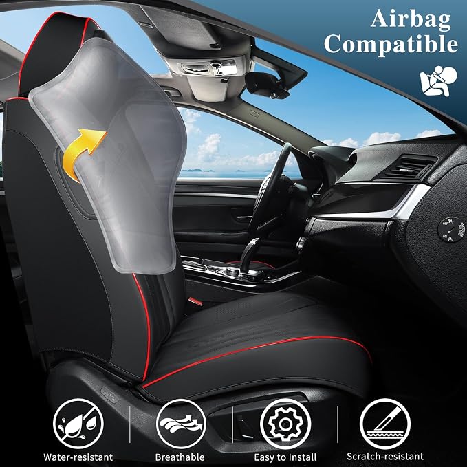 Car Seat Covers Full Set, Leather Seat Covers - Image 3
