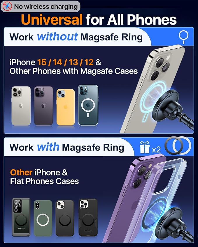 2025 Upgraded for Magsafe Car Mount Powerful Magnetic Cell Phone Holder for Car - Image 5