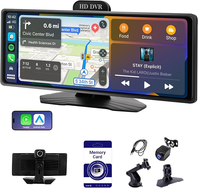 ‌9.26 Inch Wireless Apple CarPlay & Android Auto Car Display - Image 2