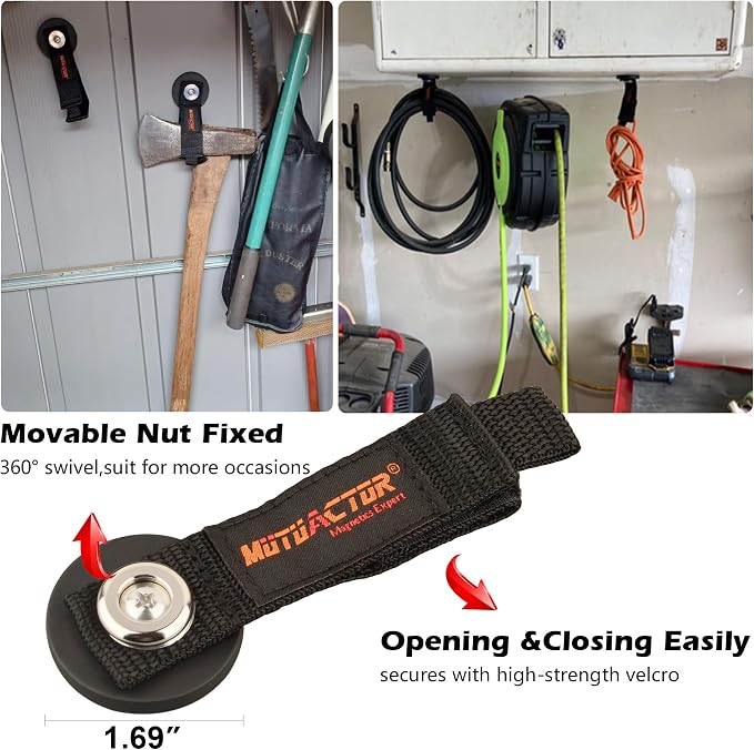MUTUACTOR Magnetic Hooks Heavy Duty, Non-Slip Magnets Extension Cord Organizer - Image 5