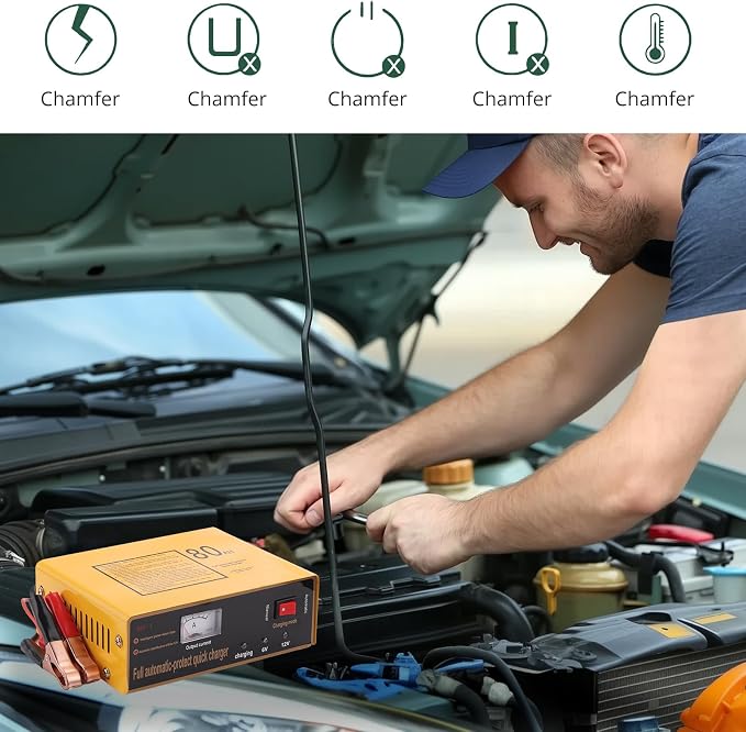 6V 5A and12V 8.5A Car Battery Charger, Smart Battery Trickle Charger Maintainer - Image 6