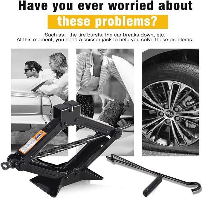 Scissor Jack for Car-2.0Ton 丨Car Jack Kit-Tire Jack丨Portable, 丨deal for SUV and - Image 2
