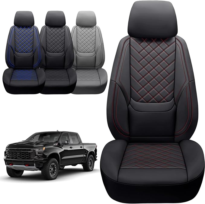 BABYBLU Chevy Chevrolet Silverado GMC Sierra Car Seat Covers Fit 2007-2023 2024 by BABYBLU