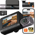 70mai 4K T800 3 Channel Dash Cam, Dash Cam Front and Rear Inside, STARVIS 2 by 70mai