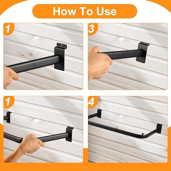 Polmart Slatwall Steel U-Shape Hanger Rail - Image 4