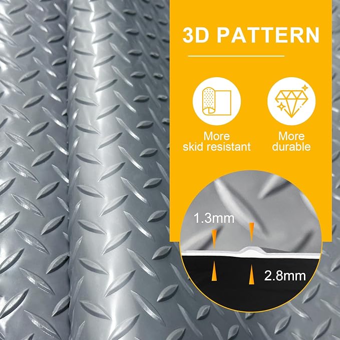 4x10FT Garage Floor Mat, 2.8mm Thickened Flooring Roll - Image 2