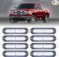 HLauto 1200T Emergency Strobe Grille Lights: 8pcs 12 LED Sync Feature Safety by HLauto