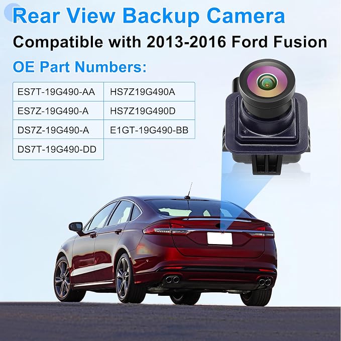 Backup Camera Compatible with Ford Fusion 2013 2014 2015 2016 Parking Assist - Image 2
