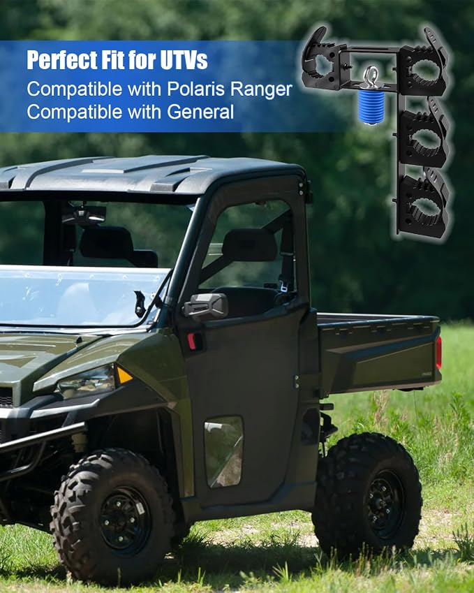 Upgraded Dual UTV Cargo Bed Tool Holders Compatible - Image 2