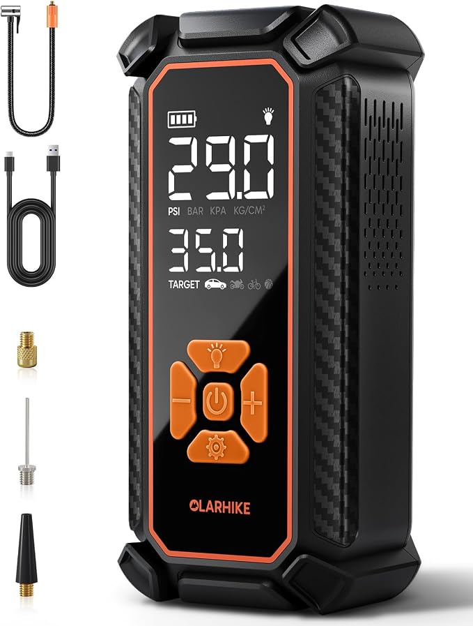 OlarHike Cordless Tire Inflator Portable Air Compressor, Quick Inflation by OlarHike