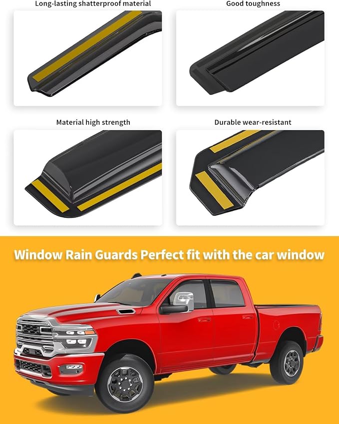 in-Channel Window Rain Guards Fit - Image 8