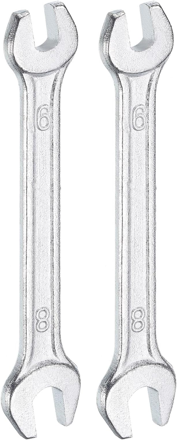 HARFINGTON 2pcs Double Open End Wrench 6mm x 8mm Metric 15 Degree Offset Angle by HARFINGTON