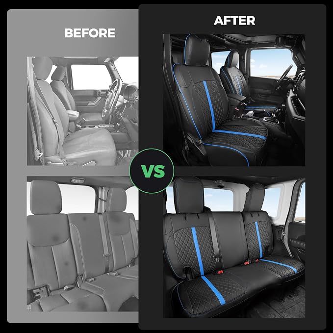 for Jeep Wrangler Seat Covers 4Door JK 2013 2014 2015 2016 2017, Custom Car - Image 6