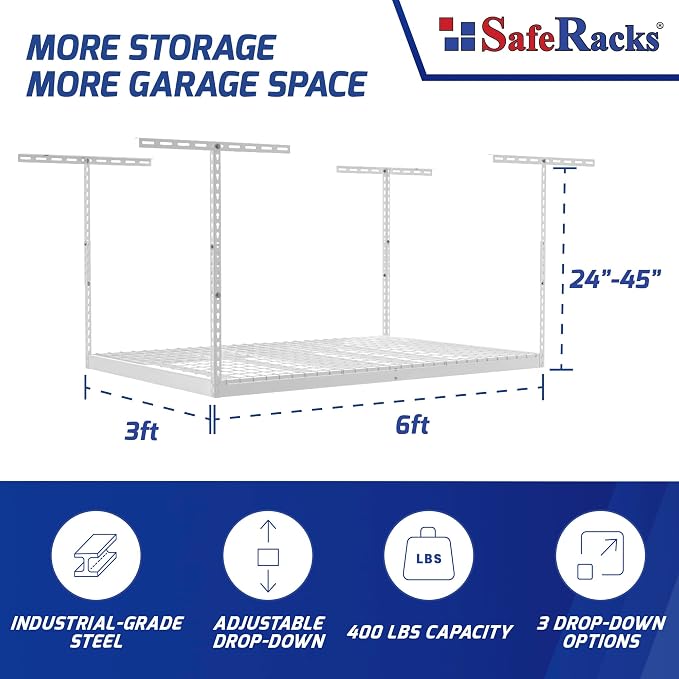 SafeRacks Overhead Garage Storage Rack - Image 3