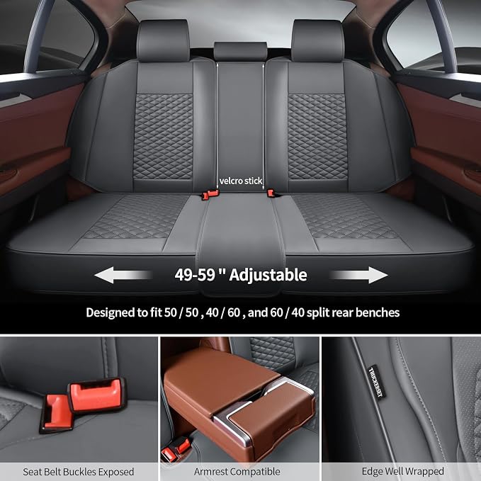 Car Seat Covers Full Set Leather Seat Covers Automotive Seat Covers Universal - Image 4
