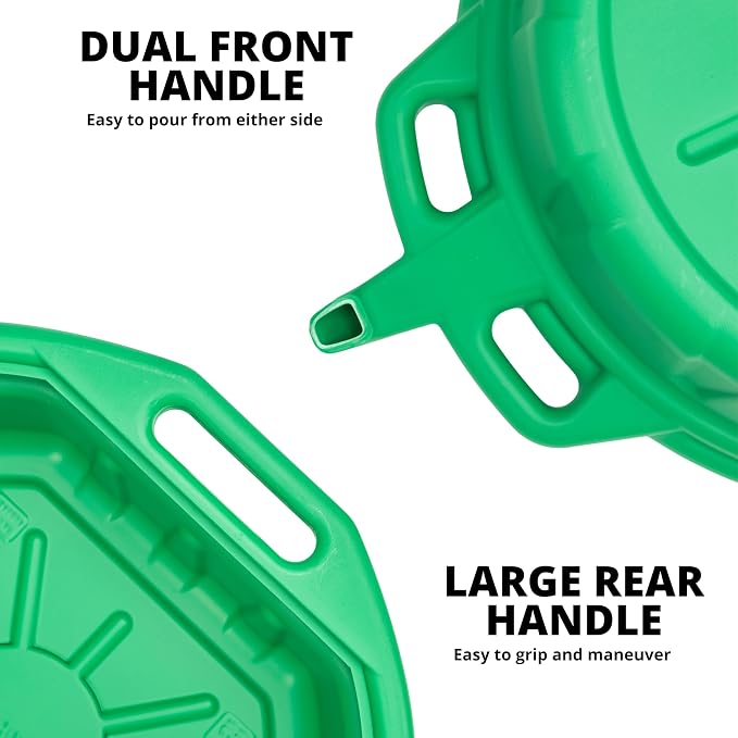 NEIKO 20761A Large Coolant/Oil Drain Pan, 4 Gallon Capacity, Antifreeze Green - Image 4