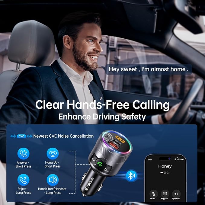 Syncwire Bluetooth 5.4 FM Transmitter - Image 4