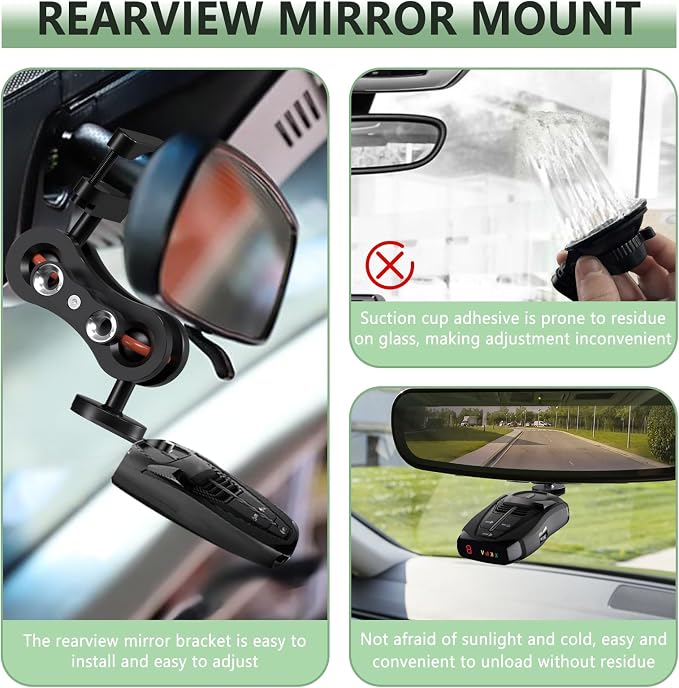 Radar Mount Mirror Mount Bracket，Aluminum Radar Detector Mount - Image 5