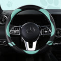 Car Steering Wheel Covers for Women Padded Carbon Fiber PU Leather Cute Auto by HighnessHwoo