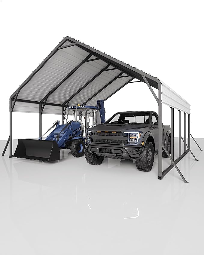 20'x20'x13' Metal Carport for 2 Cars, Heavy Duty Car Ports for Heavy Snow - Image 9