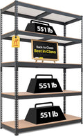 HOMEDANT 5 Tier Laminated Boltless Heavy Duty Garage Storage Adjustable Wide by TheBestOrganizingSolution