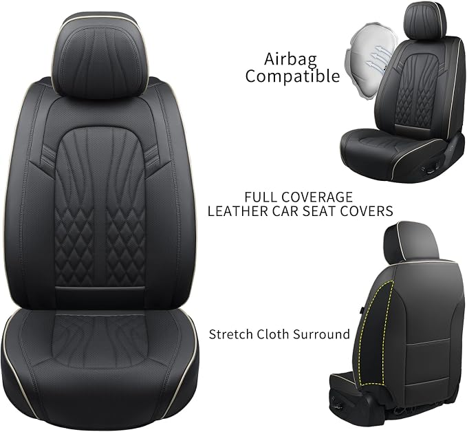 Seat Covers for Cars, Waterproof Seat Covers, Leather Car Seat Covers 2 Pack - Image 6