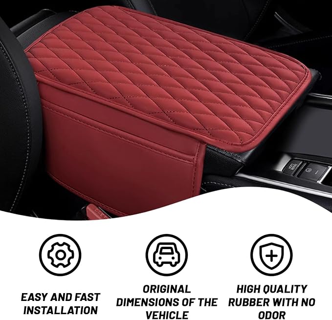 Car Center Console Cover, Upgraded Leather Arm Rest Cover - Image 3
