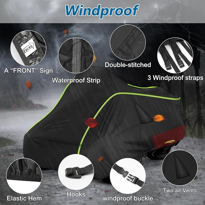 for Can-Am Spyder RT Full Cover 2010-2019, 420D Heavy Duty Waterproof Cover - Image 3