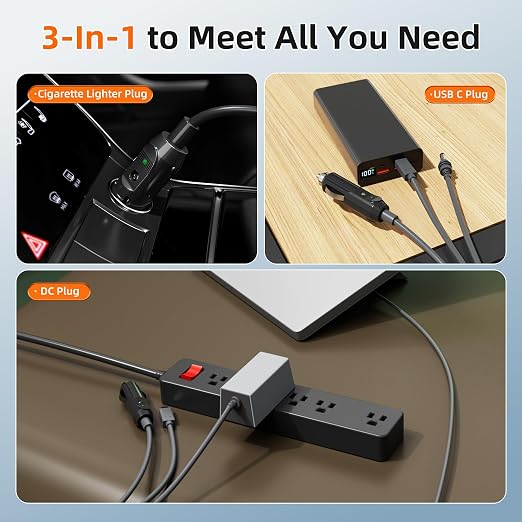 Starlink Mini Power Cable 3-in-1 33FT/10M USB-C to DC 12-24V Car Power Cord - Image 2