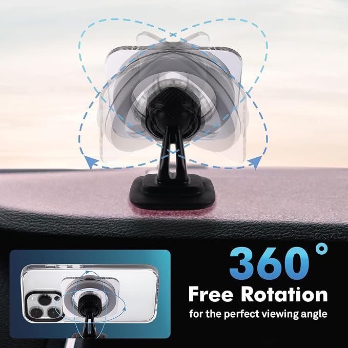 Belco Magnetic Phone Holder for Car – Adhesive Car Phone Mount - Image 3