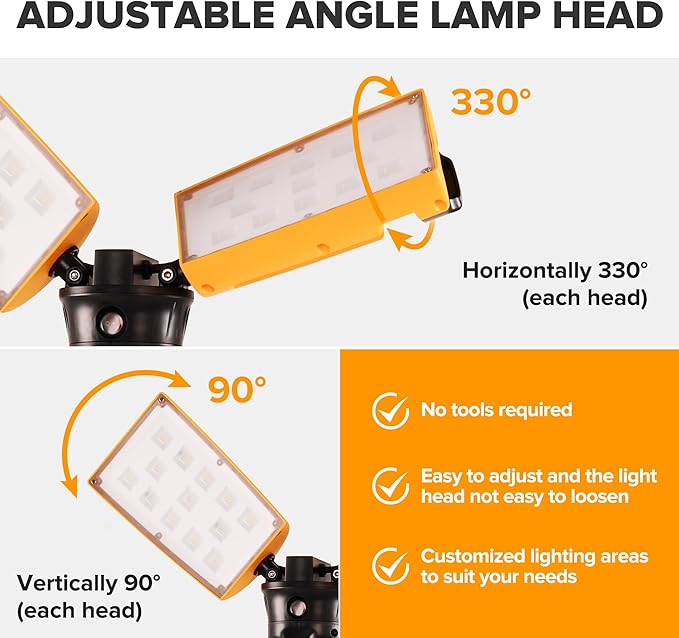 LUTEC 【Upgraded】 6290Pro 15000 Lumen 105 Watt Dual-Head LED Work Light - Image 3