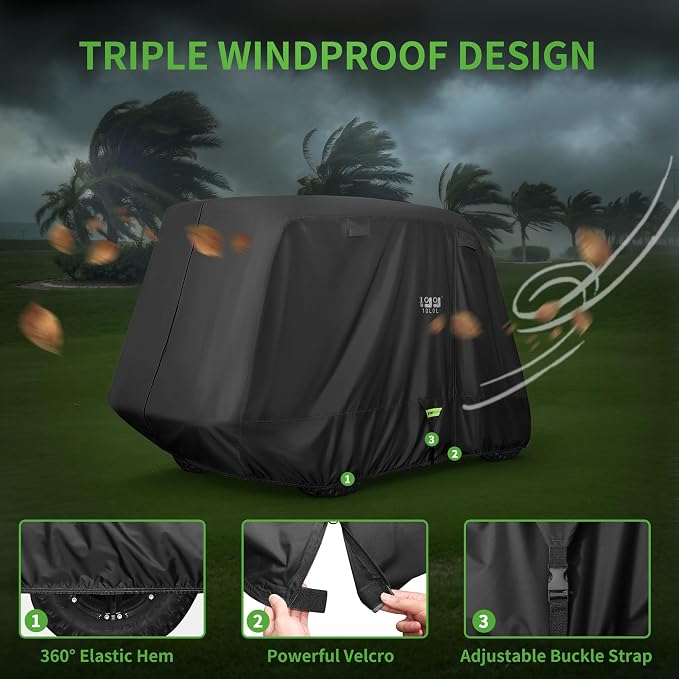 10L0L Heavy Duty Golf Cart Cover - Image 5