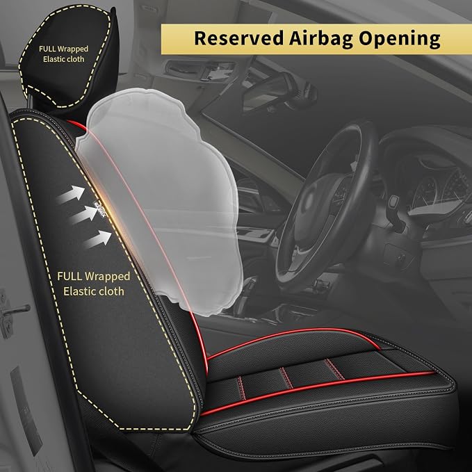 AOMSAZTO Ford Ranger Seat Covers: Full Set Custom Fit 2019 2020 2021 2022 2023 - Image 4