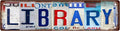 LIBRARY Vintage Metal Tin Street Sign Bar Cafe Garage Cave Home Room Wall by Unknown