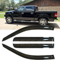 4pcs Shatterproof Rainproof Sun Rain Guards Shield Side Window Wind Deflectors by Deebior