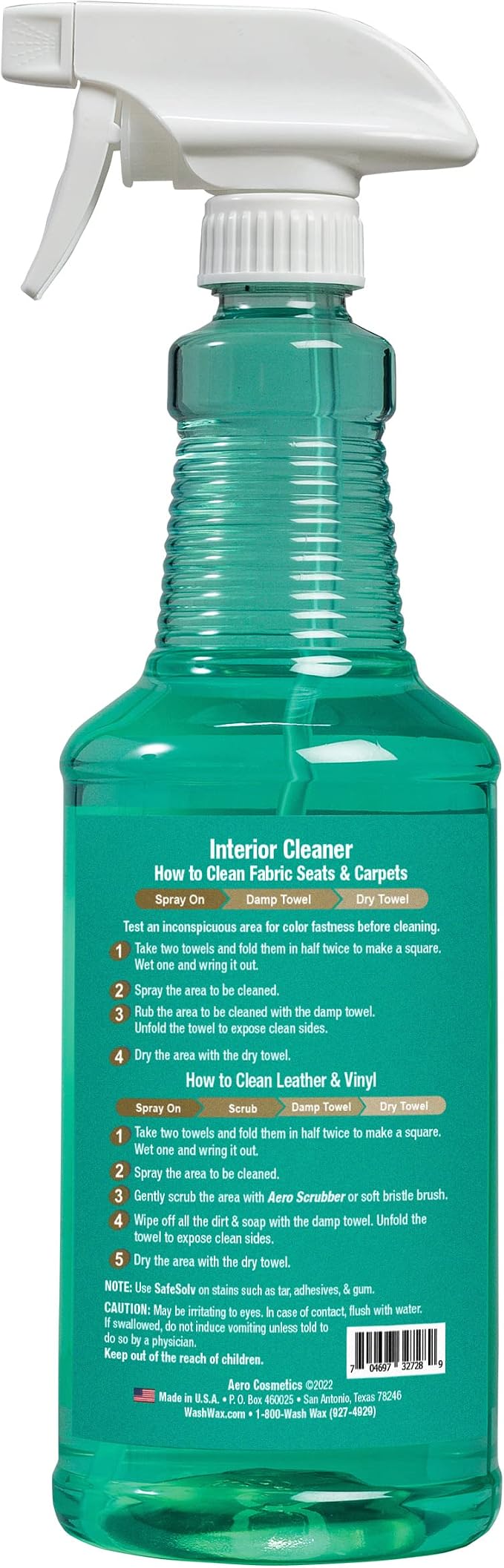 Interior Cleaner, Carpet Cleaner, Seat Cleaner, Fabric Cleaner, 32 Fl oz. - Image 2