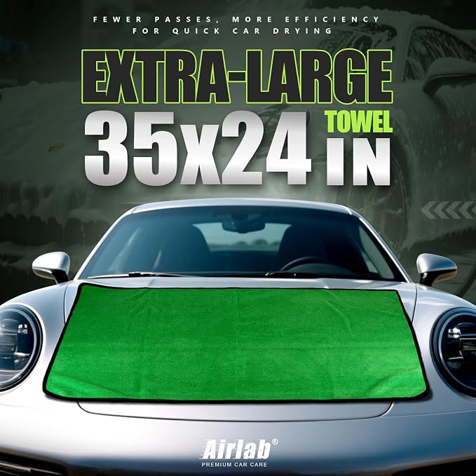 Airlab Microfiber Towels for Cars Wash Drying Thick Plush Cleaning Cloth Auto - Image 2