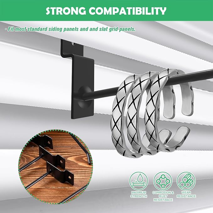Yuahar Slatwall Hooks 20Pcs 4/6 Inch Slatwall Accessories Heavy Duty Slat Wall - Image 6