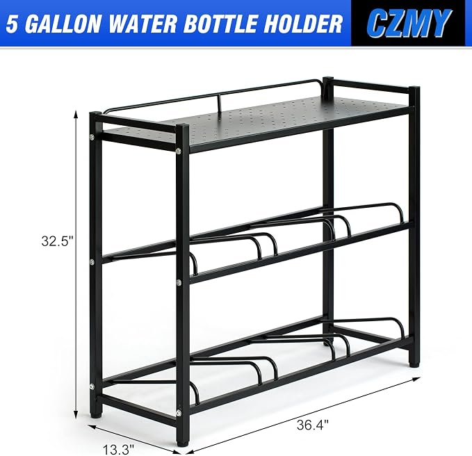 5 Gallon Water Bottle Holder 6-Tray 3/5 Gallon Water Jug Rack - Image 2